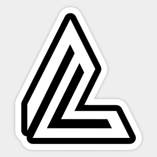 Geometric abstract black and white Sticker